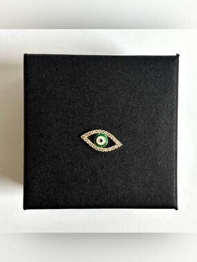 FOR LOCKET: Green evil eye charm